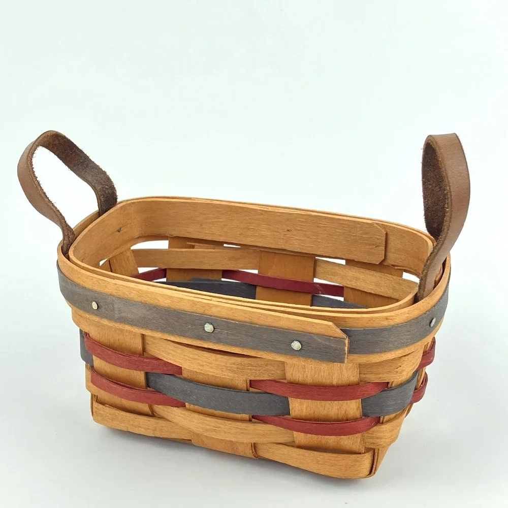 American Traditions Handwoven Small Basket Set 1995 | Signed 6